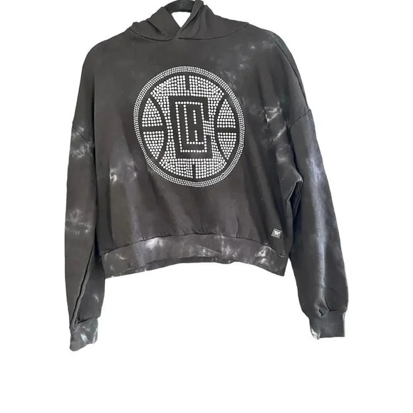 The Wild Collective Black NBA Los Angeles Long Sleeve Pullover Hoodie Size XS - Picture 1 of 5